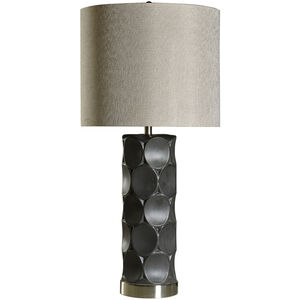 Rutherford 37 inch 150.00 watt Charcoal Table  Lamp Portable Light