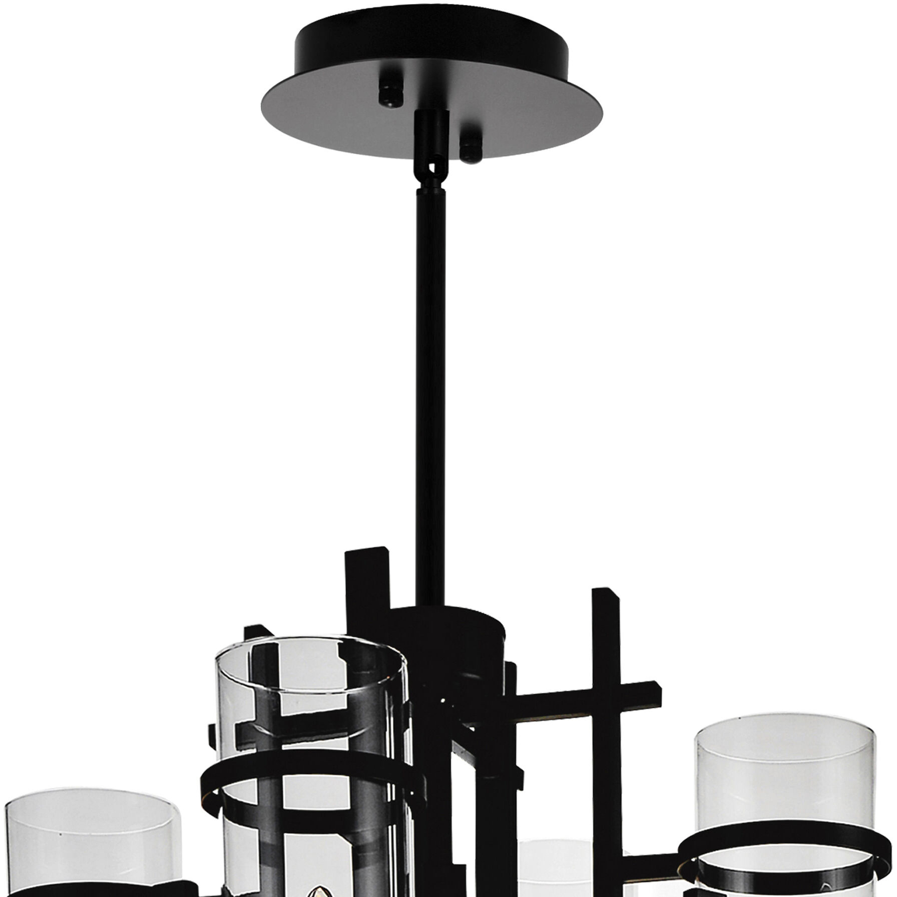 Sierra 12 Light 30 inch Black Up Chandelier Ceiling Light