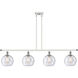 Ballston Athens LED 48 inch White and Polished Chrome Island Light Ceiling Light in Seedy Glass