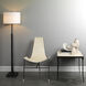 Humble 68 inch 150.00 watt Textured Charcoal Plaster Floor Lamp Portable Light
