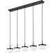 Renaud LED 46 inch Matte Black Linear Chandelier Ceiling Light