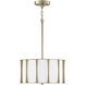 Bodie 3 Light 15 inch Matte Brass Semi-Flush Mount Ceiling Light, Convertible Dual Mount