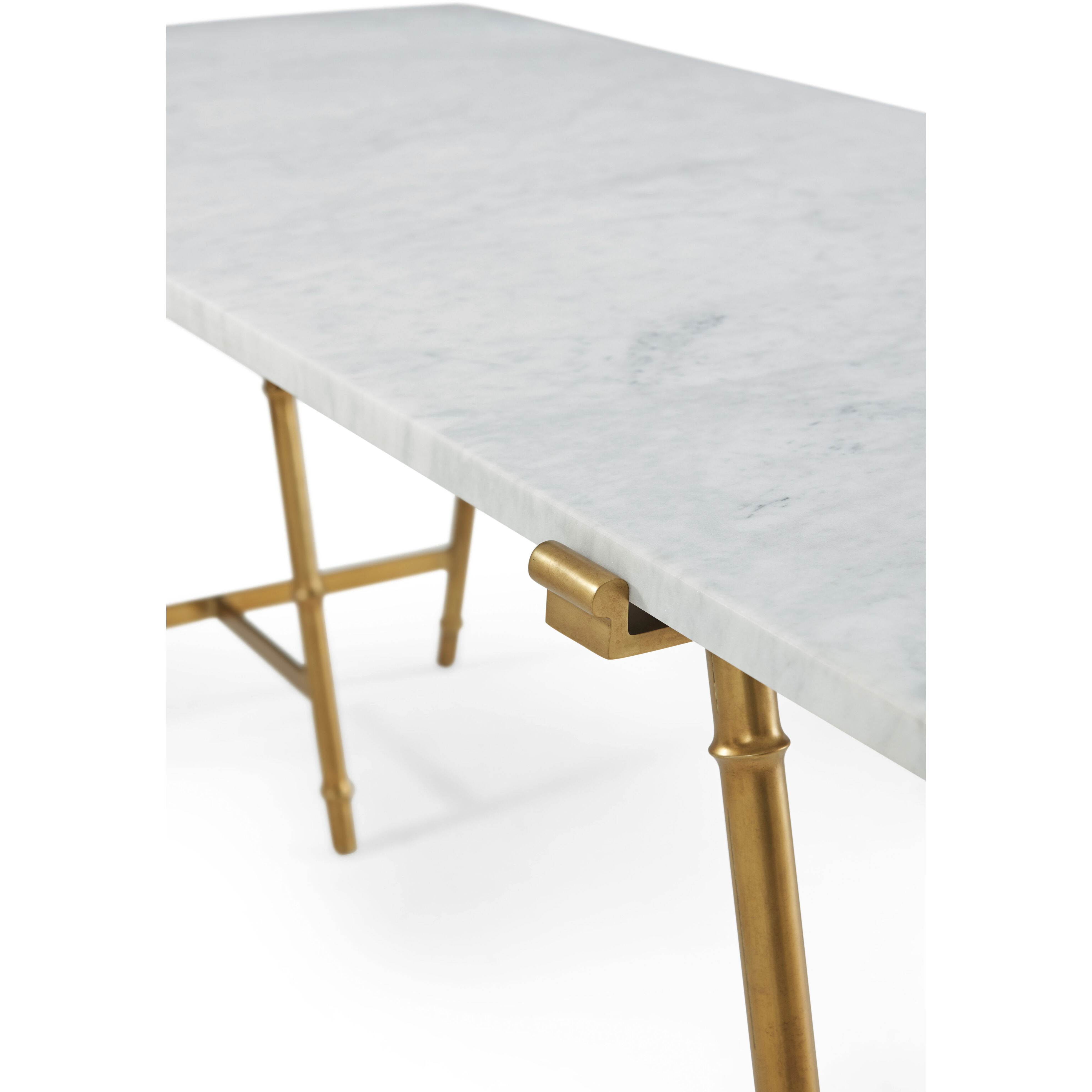 Kesden 72 X 31.75 inch Satin Brass Writing Desk