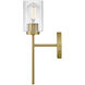 Leta 1 Light 7.5 inch Lacquered Brass Bath Light Wall Light