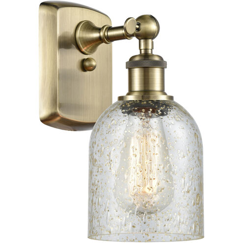 Ballston Caledonia 1 Light 5 inch Antique Brass Sconce Wall Light in Incandescent, Mica Glass, Ballston