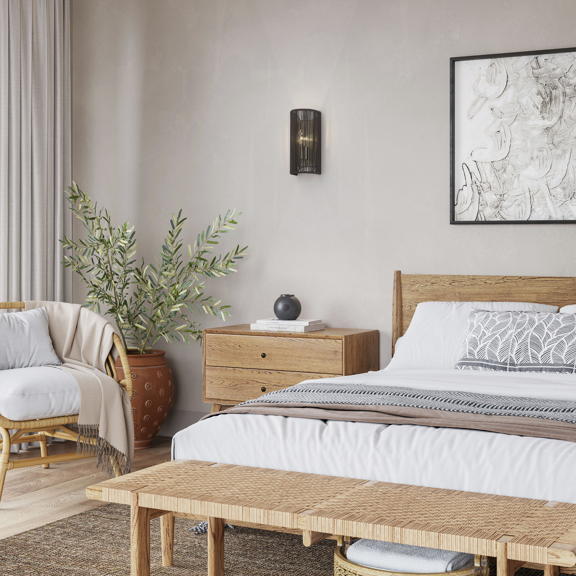 Acordia Wall Sconce Wall Light in Antique Brass