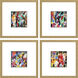 Abstract Blue and Multi and Pink and Turquoise Framed Art