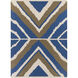 Alameda 132 X 96 inch Navy, Dark Brown, Khaki Rug