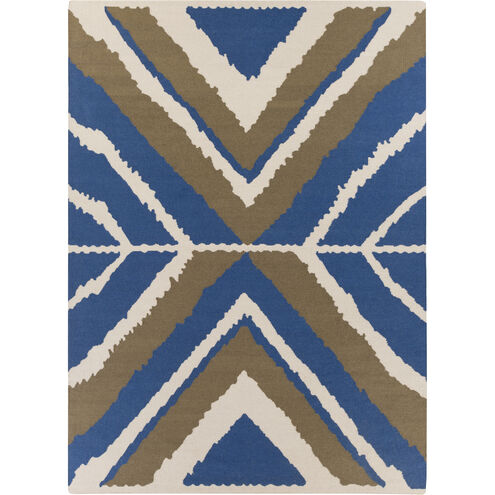 Alameda 132 X 96 inch Navy, Dark Brown, Khaki Rug