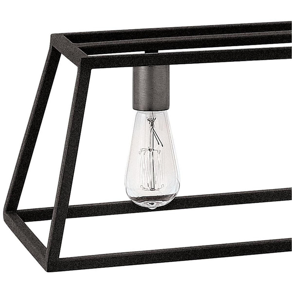 Fulton 7 Light 65 inch Aged Zinc with Antique Nickel Indoor Linear Chandelier Ceiling Light