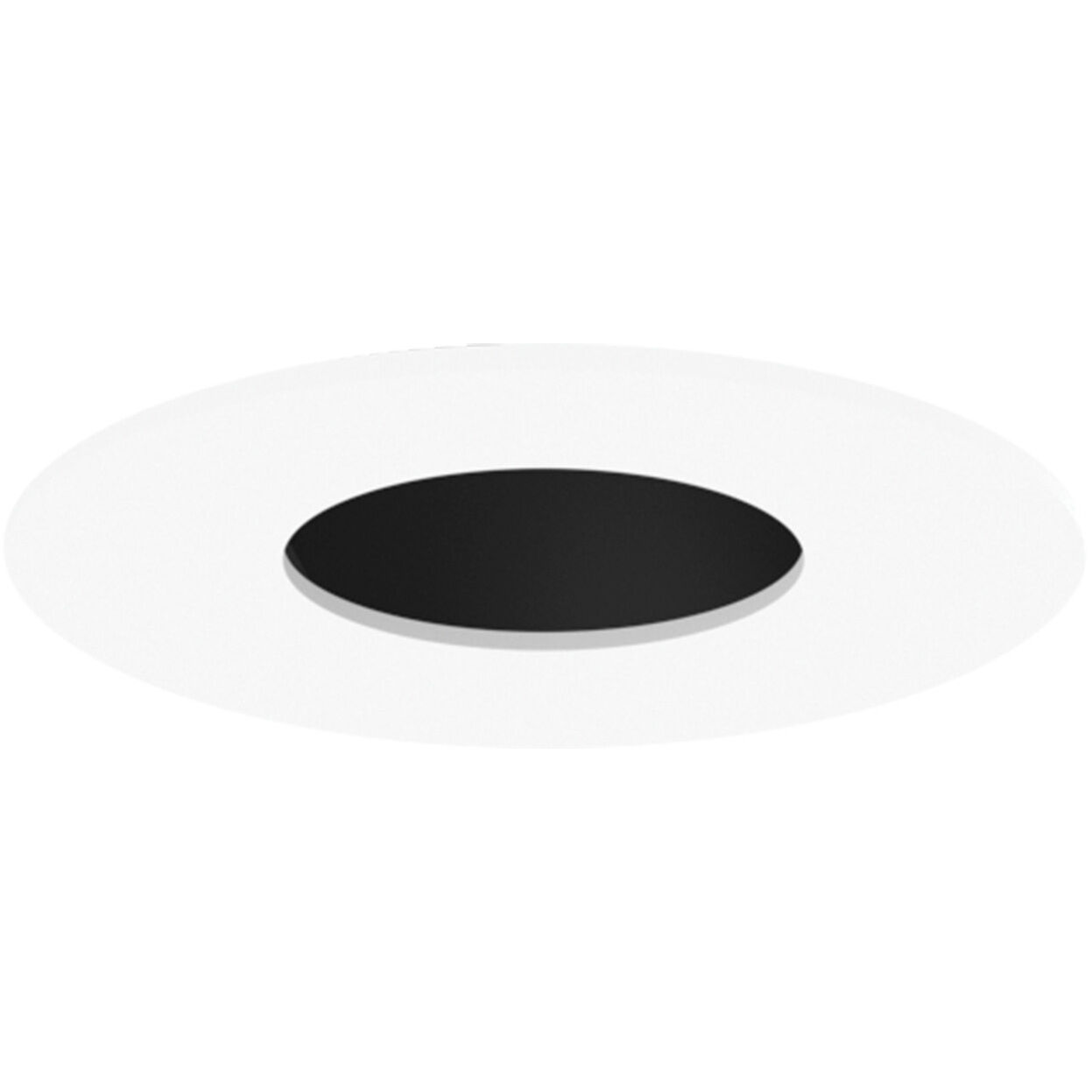 Pearl Black Pinhole / Bright White Flange LED Round Adjustable Pinhole Retrofit in 3000K, Black / Bright White, 4" Retrofit