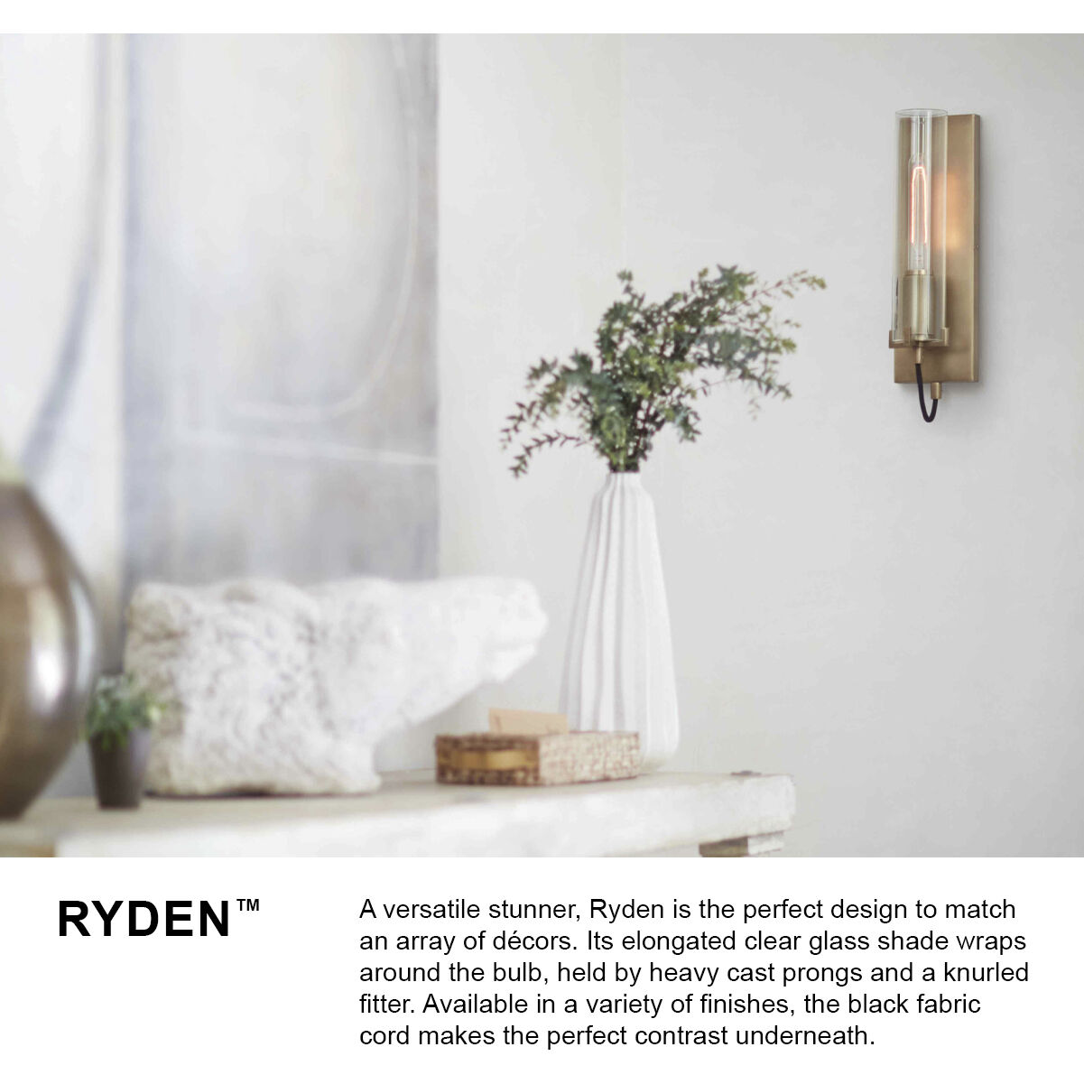 Ryden Outdoor Wall Mount in Black