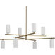 Gala LED 36 inch Champagne Bronze with White Chandelier Ceiling Light