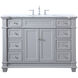 Wesley 48 X 21.5 X 35 inch Grey Vanity Sink Set in Gray