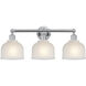 Edison Dayton 3 Light 24 inch Polished Chrome Bath Vanity Light Wall Light in White