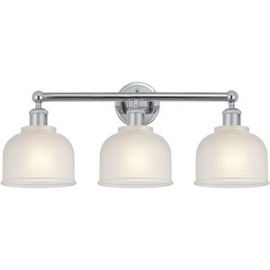 Edison Dayton 3 Light 24 inch Polished Chrome Bath Vanity Light Wall Light in White