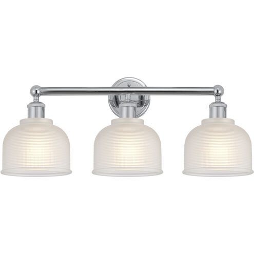 Edison Dayton 3 Light 24 inch Polished Chrome Bath Vanity Light Wall Light in White