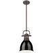 Yep Duncan 1 Light 8.88 inch Rubbed Bronze Pendant Ceiling Light in Black