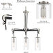 Pullman Junction 3 Light 20 inch Coal / Brushed Nickel Chandelier Ceiling Light