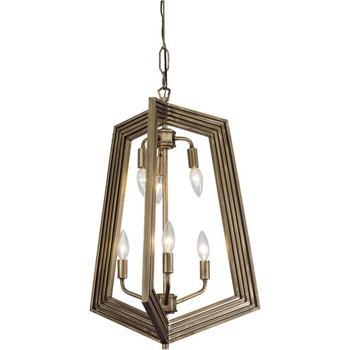 Gymnast 6 Light 20 inch Havana Gold Foyer Pendant Ceiling Light