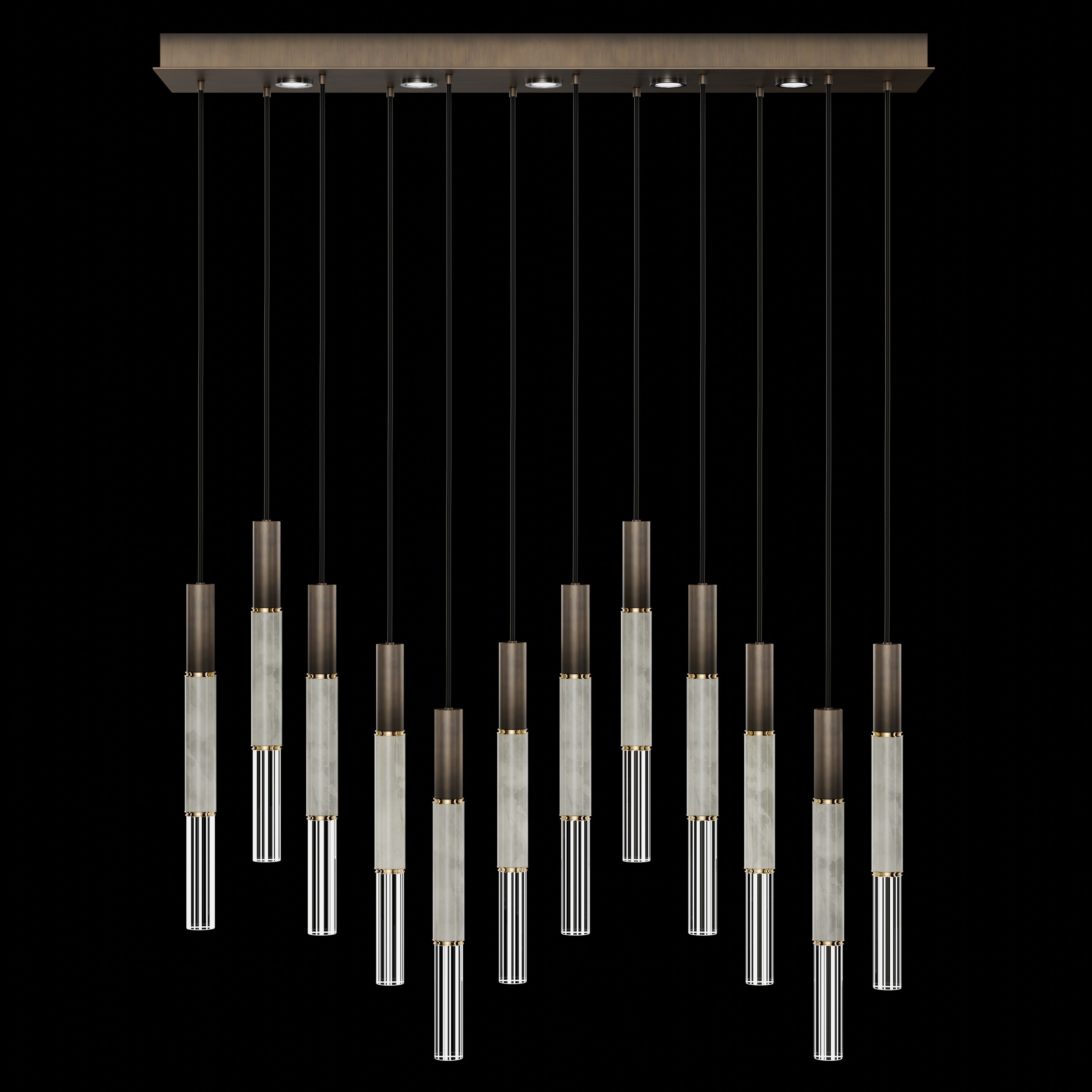 Antonia 17 Light 61 inch Bronze Pendant Ceiling Light