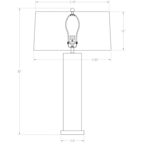 Melville 35 inch 150.00 watt Gold Metallic Table Lamp Portable Light