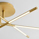 Palillos LED 33 inch Aged Brass Flush Mount Ceiling Light