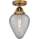 Nouveau 2 Geneseo LED 7 inch Brushed Brass Semi-Flush Mount Ceiling Light