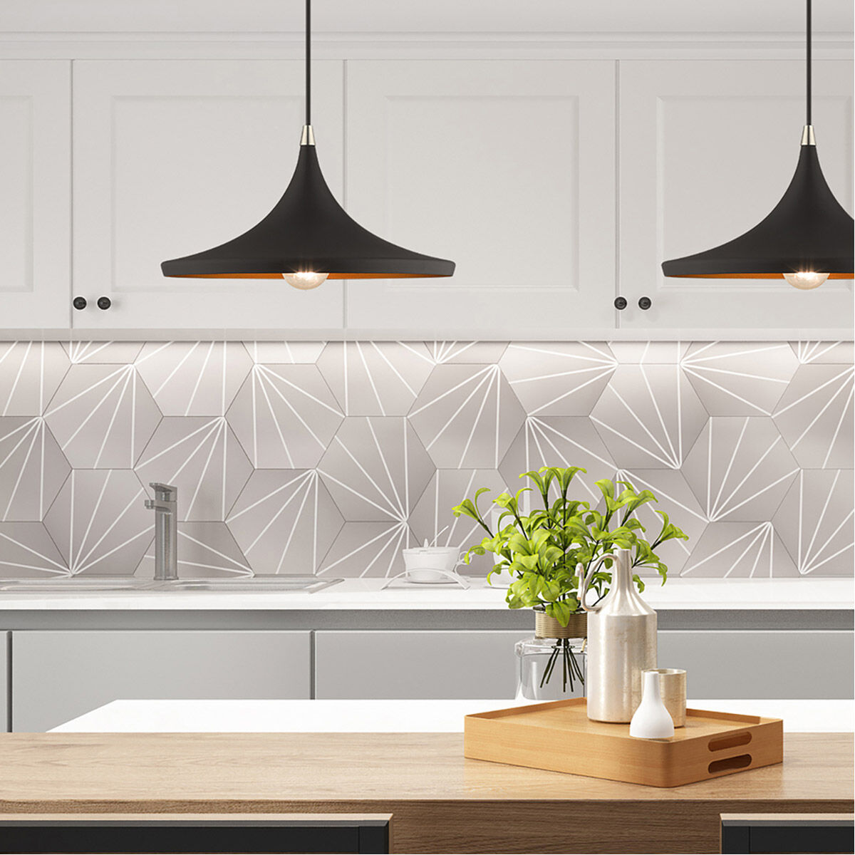 Allison 1 Light 14 inch Black Mini Pendant Ceiling Light