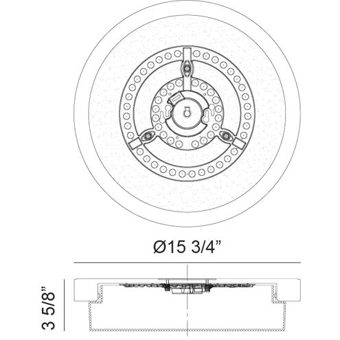Durham LED 15.75 inch Chrome Flush Mount Ceiling Light
