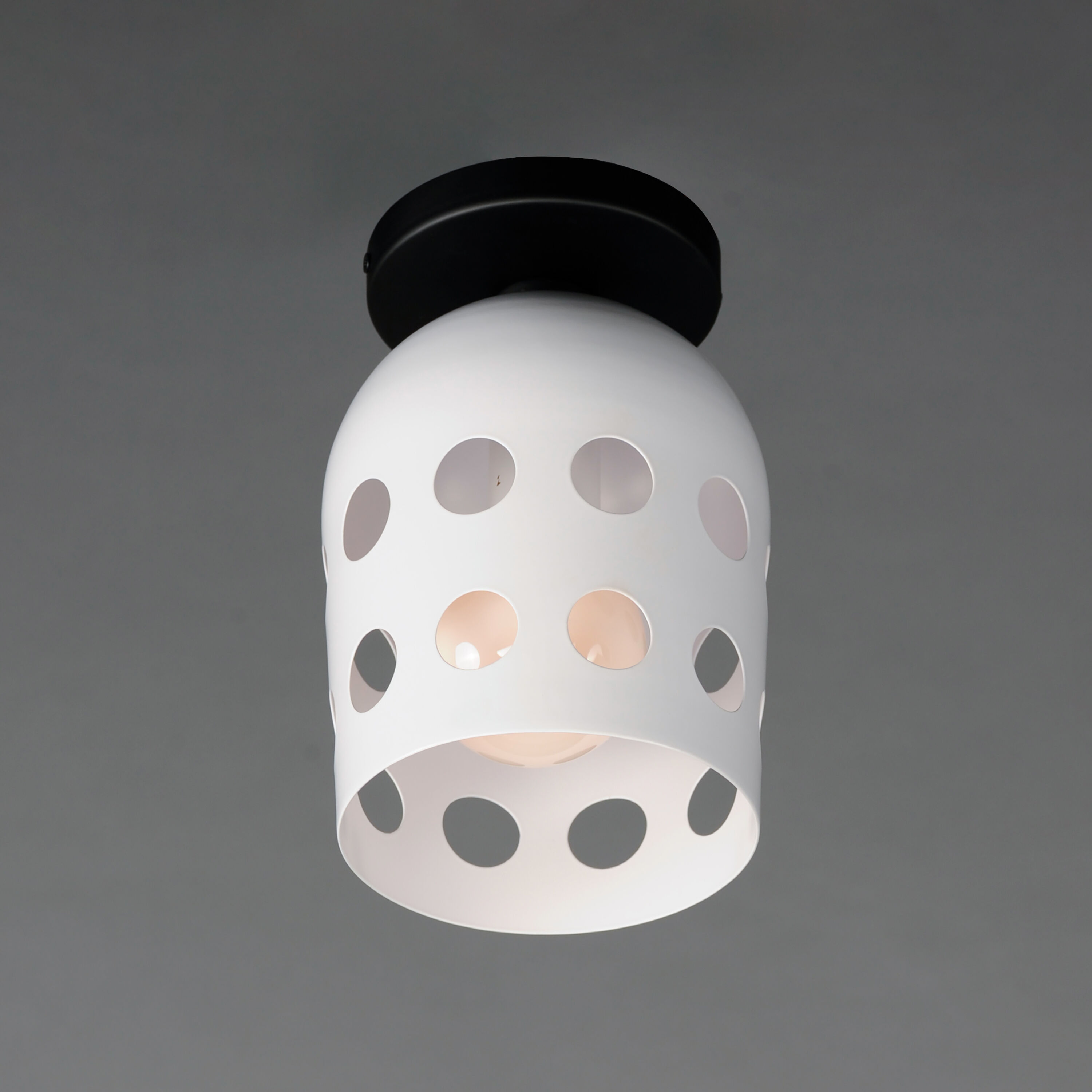 Dottie 1 Light 6.25 inch Black Flush Mount Ceiling Light