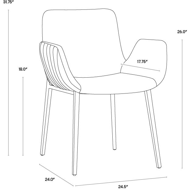 Lucano Belfast Navy Dining Armchair