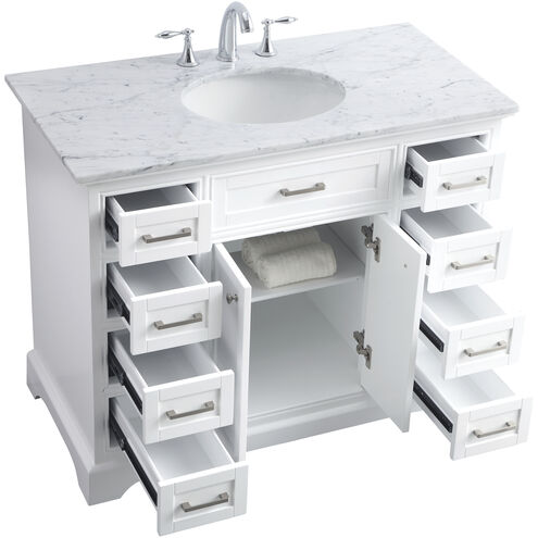 Americana 84 X 22 X 70 inch White Vanity Sink Set