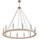 Cabana 12 Light 52 inch Lacquered Gold Chandelier Ceiling Light