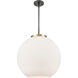 Ballston Athens LED 17.75 inch Black Antique Brass Pendant Ceiling Light in Matte White