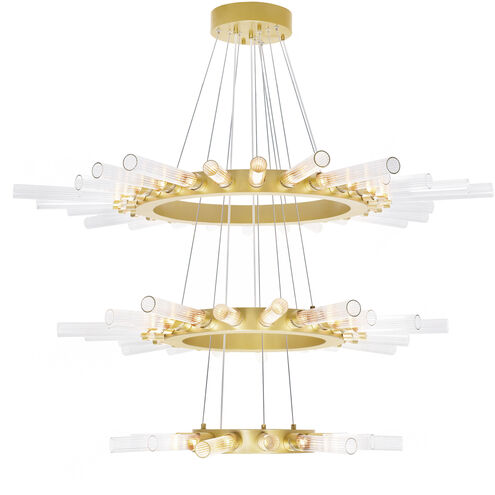 Collar LED 48 inch Satin Gold Chandelier Ceiling Light