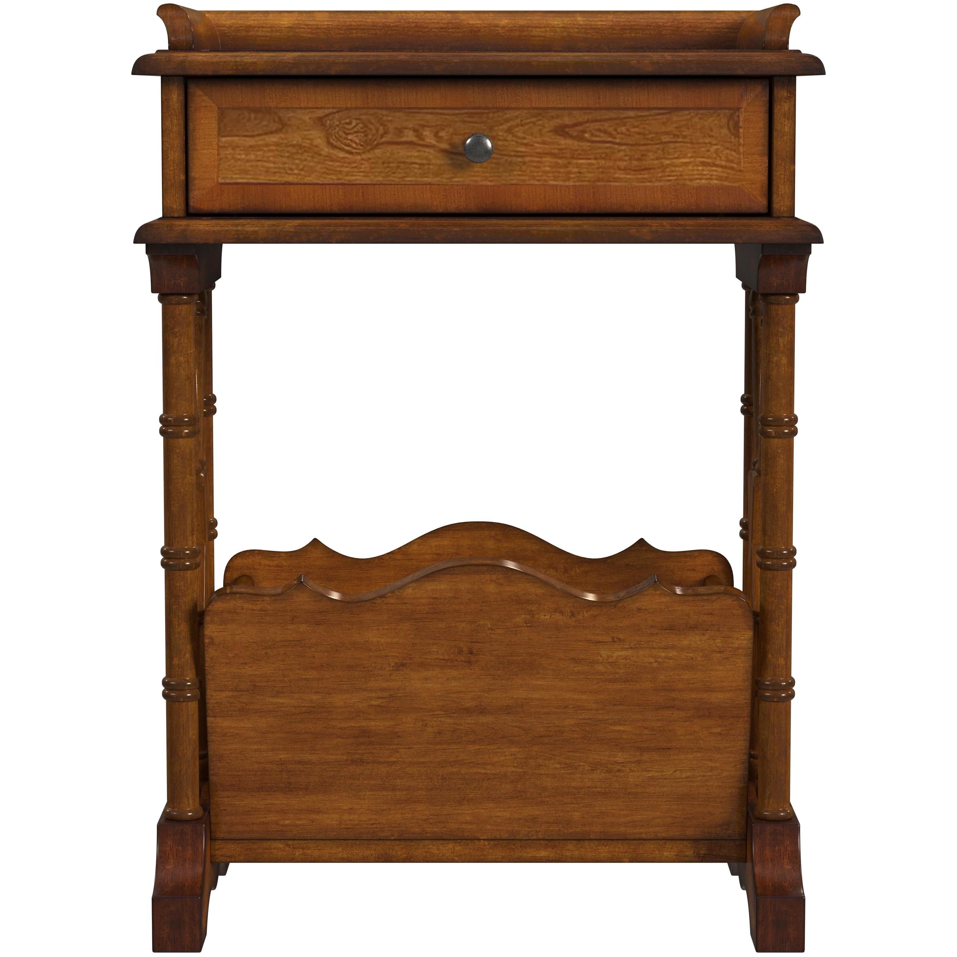 Cummings End Table with Storage in Medium Brown