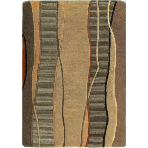 Mugal 36 X 24 inch Brown and Brown Area Rug, Wool