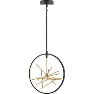 Styx LED 18 inch Black Chandelier Ceiling Light
