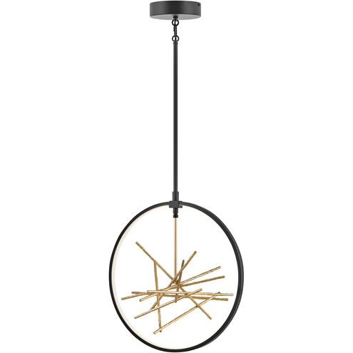 Styx LED 18 inch Black Chandelier Ceiling Light