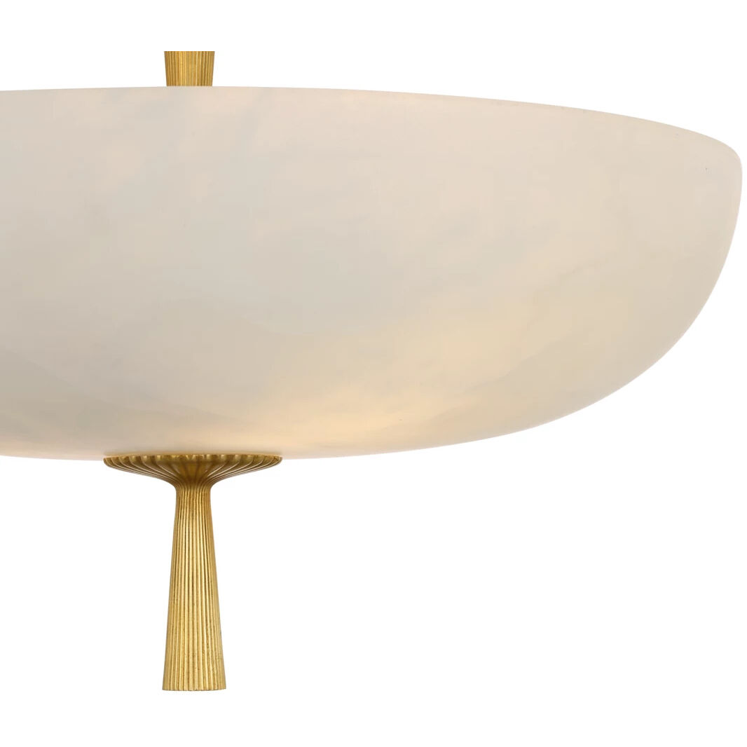 AERIN Pascal LED 19 inch Hand-Rubbed Antique Brass Bowl Pendant Ceiling Light