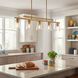 Calhoun 5 Light 40 inch Warm Brass Linear Chandelier Ceiling Light, Essentials
