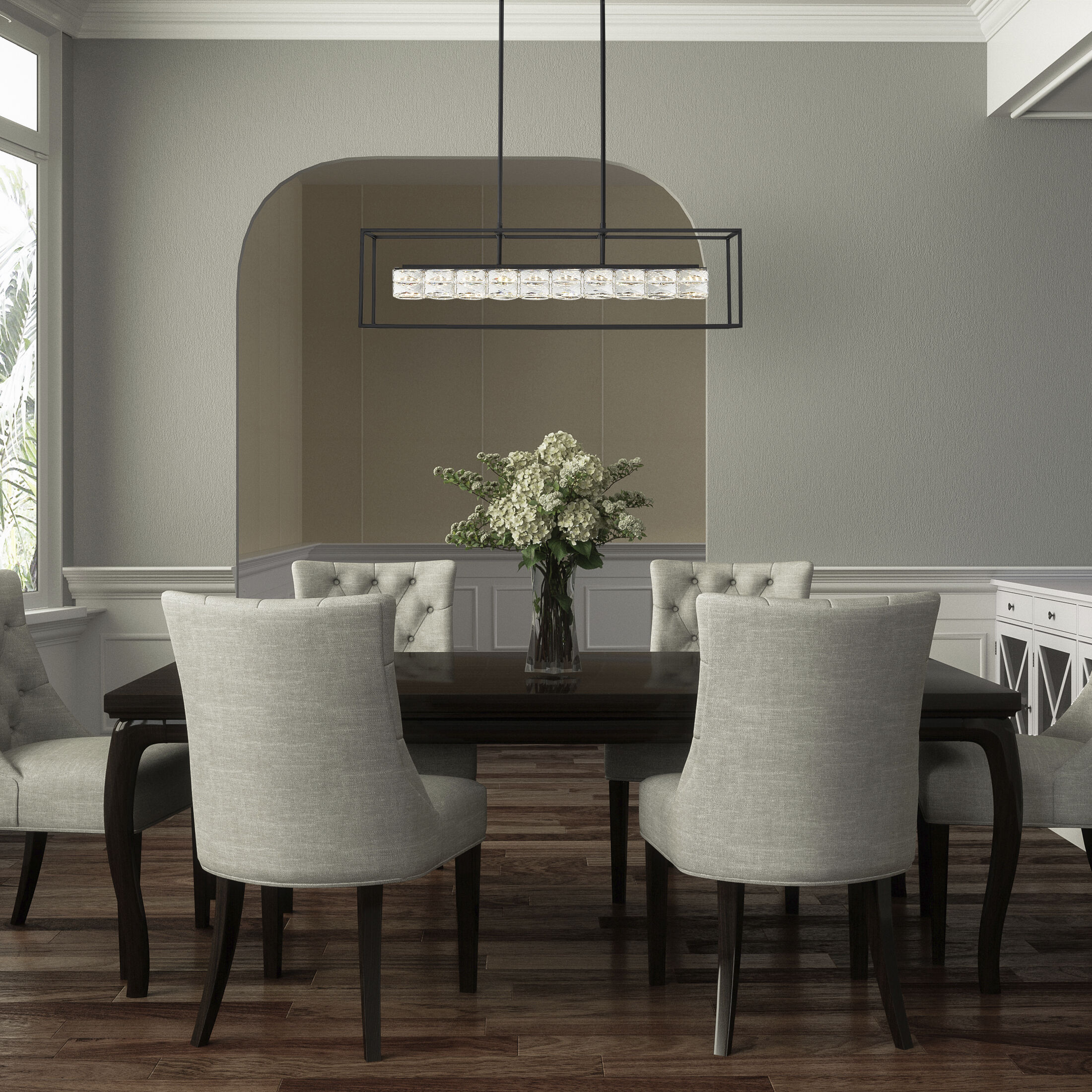 Dazzle LED 36 inch Matte Black Island Light Ceiling Light