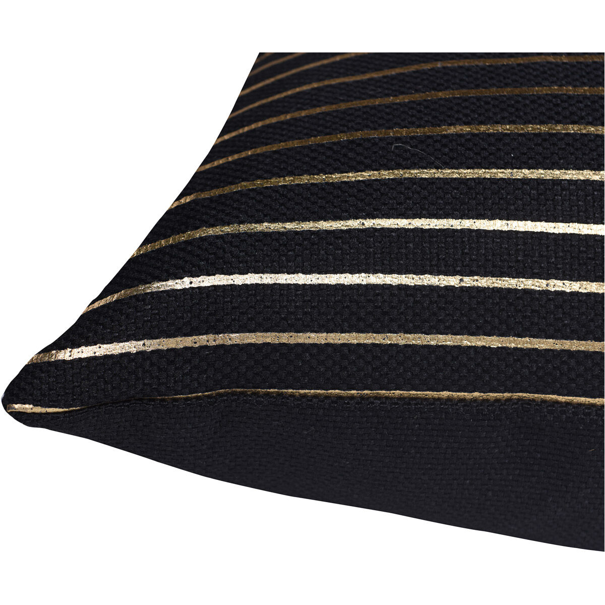 Dann Foley 24 inch Black and Metallic Decorative Pillow