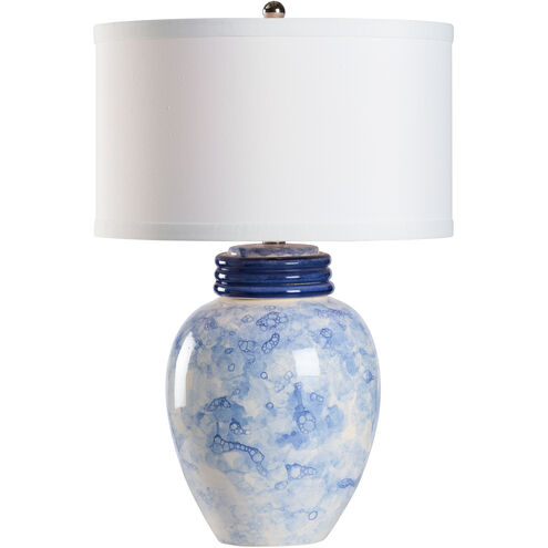 Cino 19.5 inch 100.00 watt Blue and White/Cream Table Lamp Portable Light