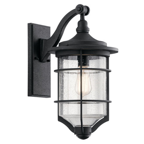 Royal Marine 1 Light 18 inch Distressed Black Outdoor Wall, Medium