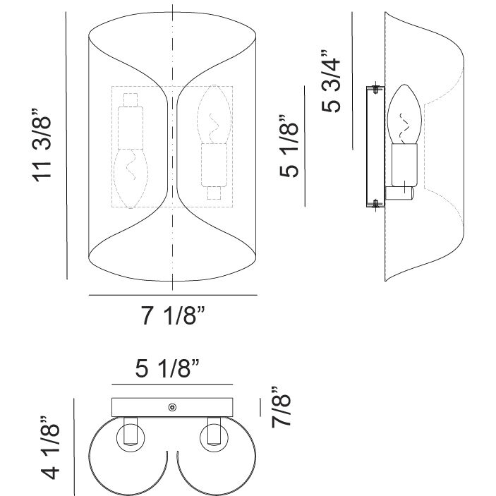 Ripcurl Wall Sconce Wall Light in White