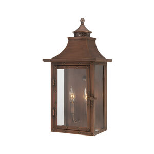 St. Charles 2 Light 20 inch Copper Patina Exterior Wall Mount
