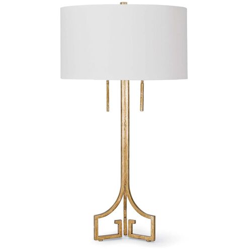 Le Chic 33 inch 100.00 watt Antique Gold Leaf Table Lamp Portable Light