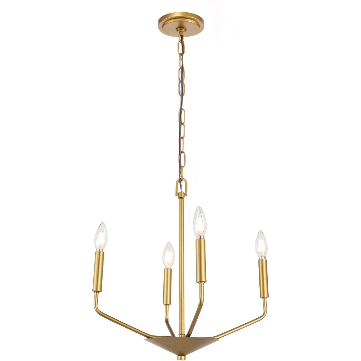 Enzo 4 Light 18 inch Brass Pendant Ceiling Light